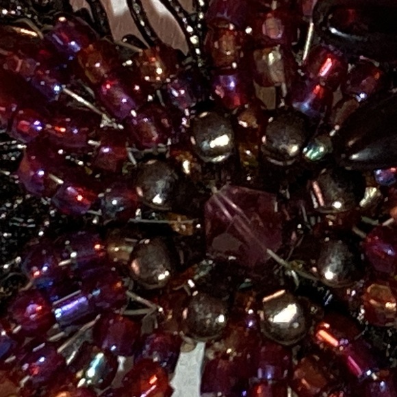 VINTAGE CARA STIMMEL LTD BEADED FLOWERS BROOCH/PIN - SIGNED - Picture 7 of 13